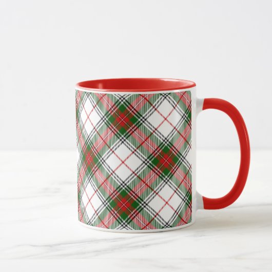 Mug ~ de plaid de Noël personnalisé (Droite)