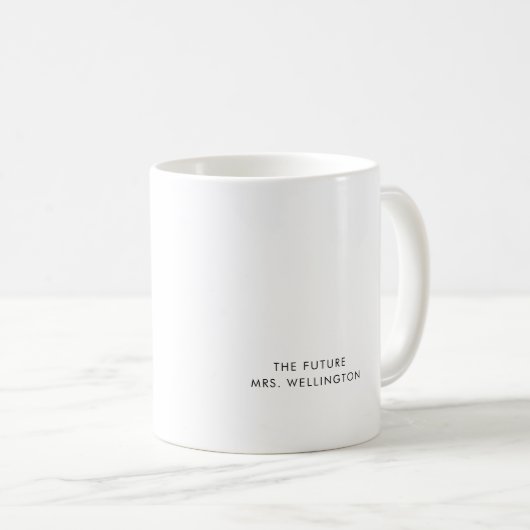 Mug de planification de mariage drôle Future Mme (Devant droit)