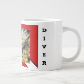 Mug de plongée avec Drapeau de plongée et Nudibran (Droite)