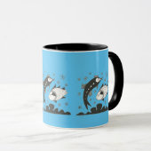 Mug de poisson bleu inspiré de la Grèce mycénienne (Devant droit)