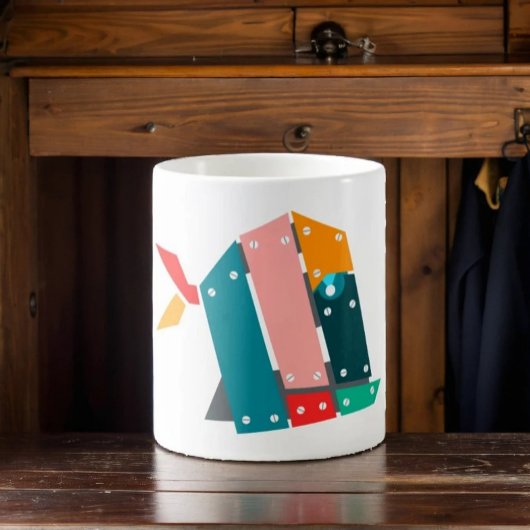 Mug de poisson mécanique géométrique