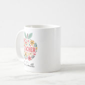 Mug de pomme enseignant - Pomme rouge classique (Devant gauche)
