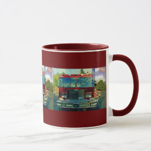 Mug de pompier rouge pour pompier