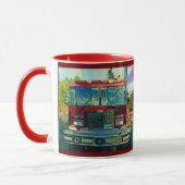 Mug de pompier rouge pour pompier (Gauche)
