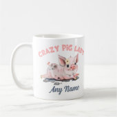 Mug de porc fou, Mug d'amour de porc, cadeau perso (Gauche)