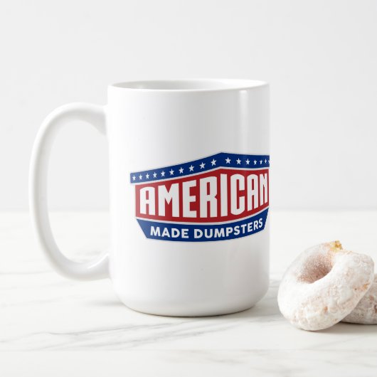 Mug de poubelles américaines (15 ouce) (Avec donut)