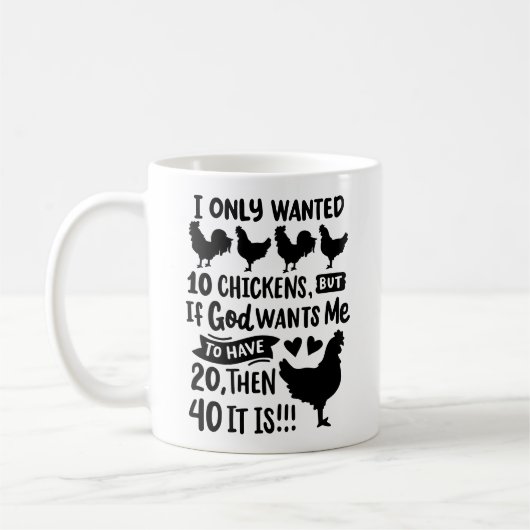 Mug de poulet amusant (Gauche)