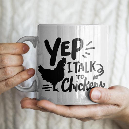 Mug de poulet amusant