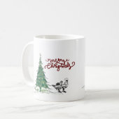 Mug de poulet de Noël à la ferme (Devant gauche)