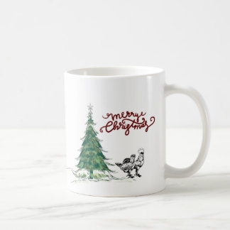 Mug de poulet de Noël à la ferme