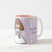 Mug de prénom de la fille de la première communion (Devant droit)