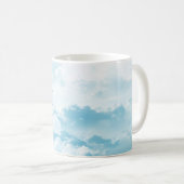 Mug de prière de sérénité avec ciel bleu et nuages (Devant droit)
