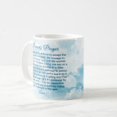 Mug de prière de sérénité avec ciel bleu et nuages (Devant gauche)