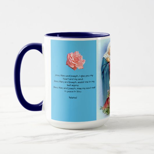 Mug de prière Jésus, Marie et Joseph (Gauche)