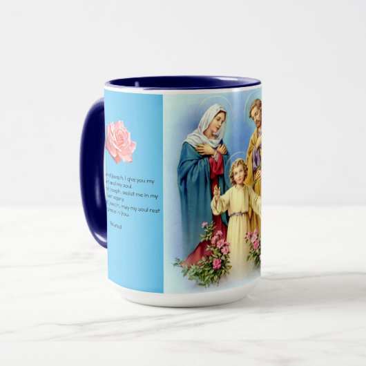 Mug de prière Jésus, Marie et Joseph (Devant gauche)