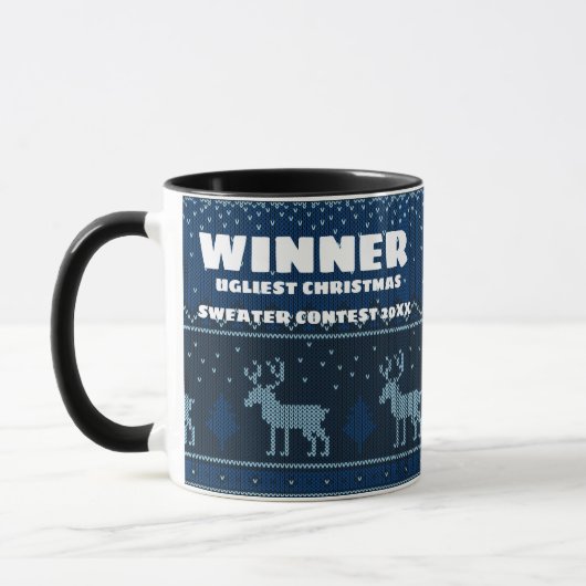 Mug de prix du concours de pull de Noël laid (Gauche)