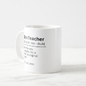 Mug de professeur d'anglais drôle personnalisé | G (Devant gauche)