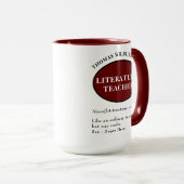 Mug de professeur de littérature personnalisée (Devant droit)