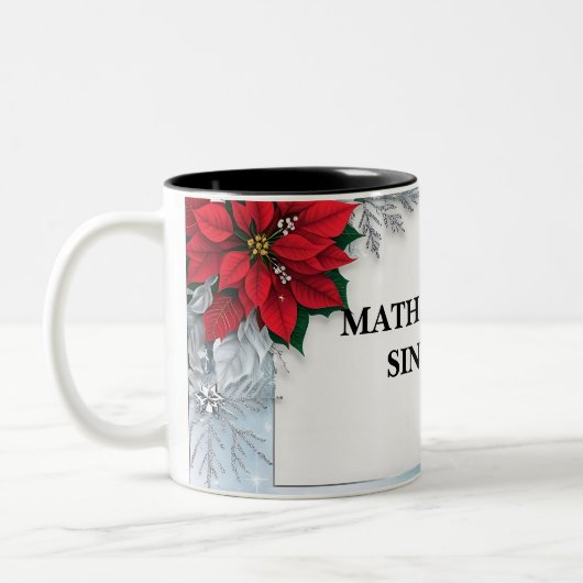 Mug de professeur de mathématiques florale à deux (Gauche)
