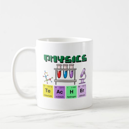 Mug de professeur de physique, cadeau pour enseign (Gauche)