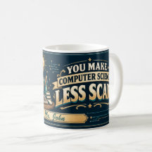 Mug de professeur d'informatique personnalisé, Mer