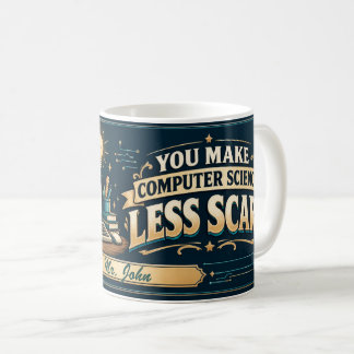 Mug de professeur d'informatique personnalisé, Mer