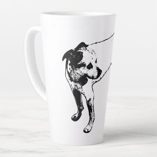 Mug de profil complet Gras Terrier Mix (Angle gauche)