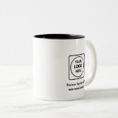 Mug de promotion commerciale à deux tons avec logo (Devant droit)