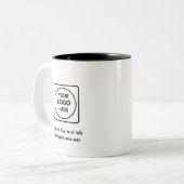 Mug de promotion commerciale à deux tons avec logo (Devant gauche)