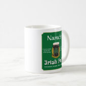 Mug de pub irlandais personnalisé (Devant droit)