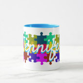 Mug de puzzle personnalisé (Centre)
