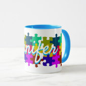 Mug de puzzle personnalisé (Devant droit)