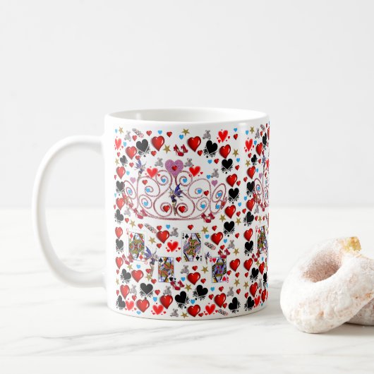 Mug de Queen Hearts (Avec donut)