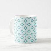 Mug de radiance rétro, Turquoise (Devant gauche)