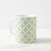 Mug de rayonnement rétro, vert olive (Devant gauche)