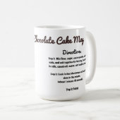 Mug de recette de gâteau au chocolat personnalisé (Devant droit)
