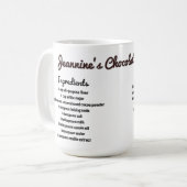 Mug de recette de gâteau au chocolat personnalisé (Devant gauche)