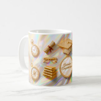 Mug de remise des diplômes de luxe – Casquette dor