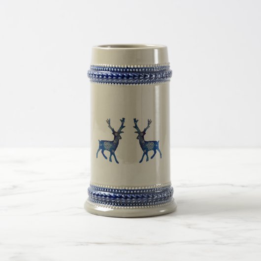 Mug de rennes d'hiver bleu (Centre)