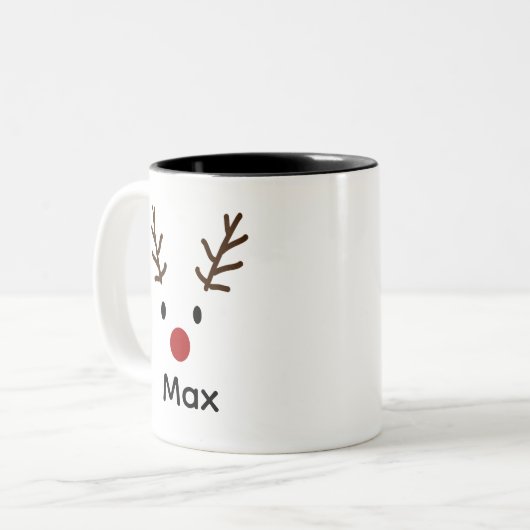 Mug de rennes personnalisé (Devant gauche)