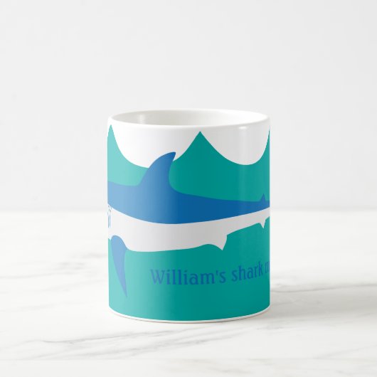 Mug de requin bleu gris Mako (Centre)