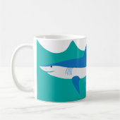 Mug de requin bleu gris Mako (Gauche)