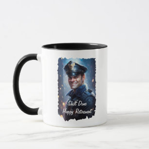 Mug de retraite de l'agent de police
