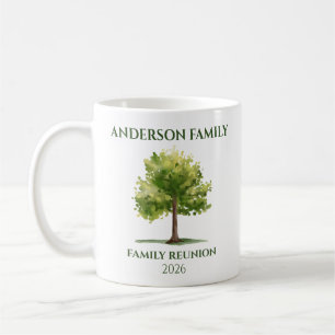 Mug de réunion d'arbre généalogique personnalisé