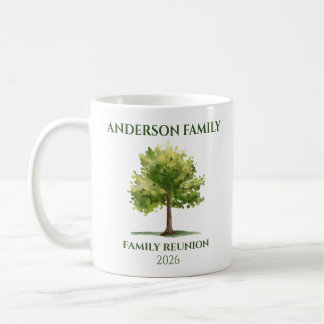 Mug de réunion d'arbre généalogique personnalisé