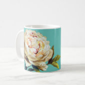 Mug de rose blanche personnalisée (Devant gauche)