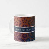Mug De rouge à bleu Motif géométrique avec texte (Devant gauche)