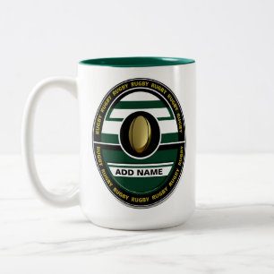 Mug de rugby à deux tons personnalisé