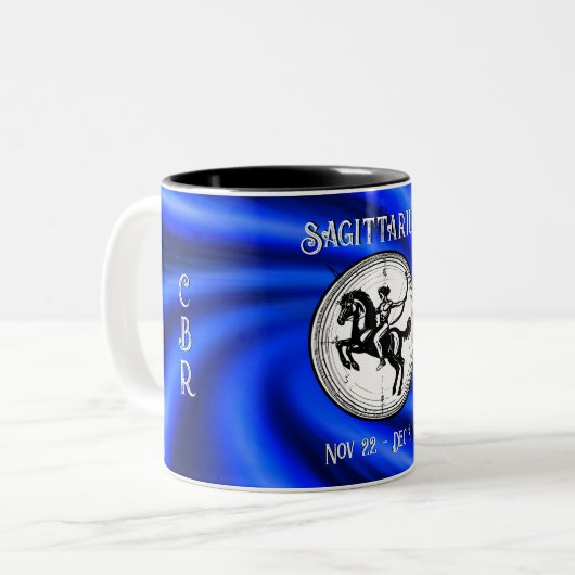 Mug de Sagittaire Bleu (Devant gauche)