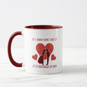 Mug de Saint-Valentin romantique